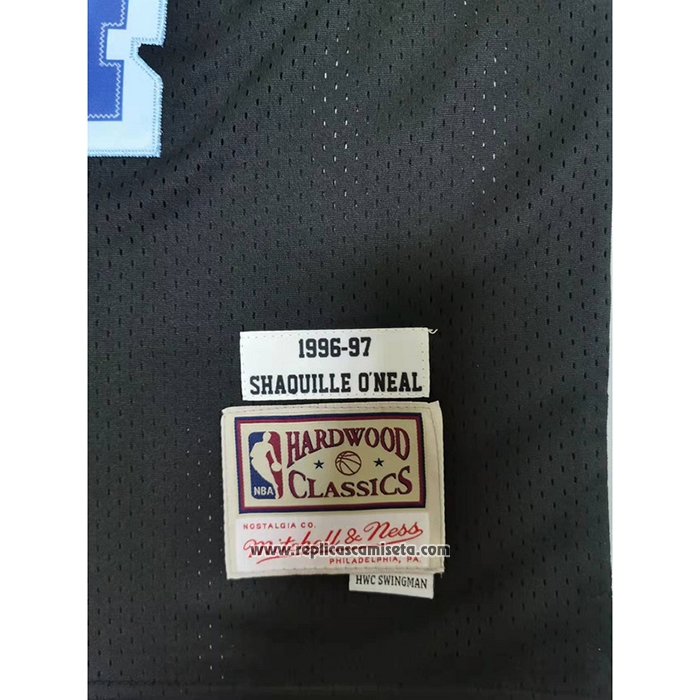 Camiseta Los Angeles Lakers Shaquille O'Neal #34 Mitchell & Ness 1996-97 Azul Negro
